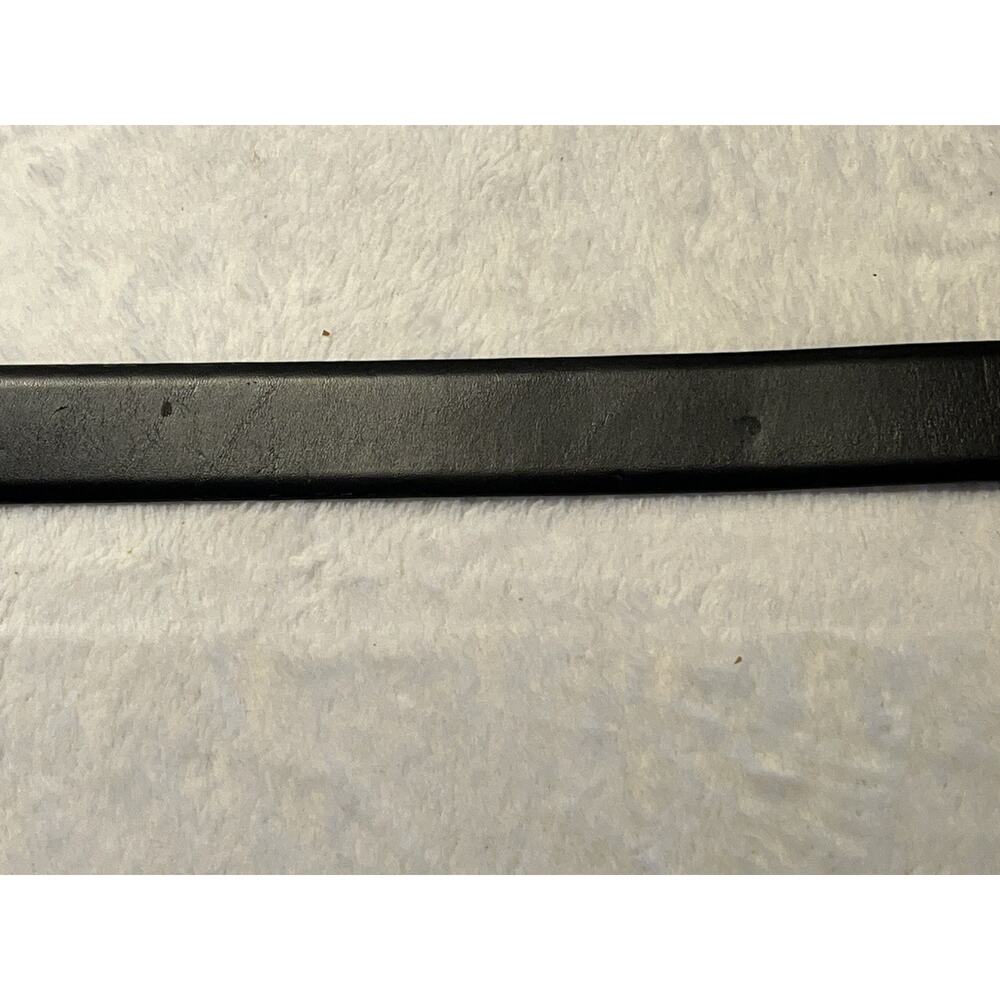 Eddie Bauer Mens 40 Black Genuine Leather Dress Belt Silver Gold Brass Buckle - Picture 14 of 15
